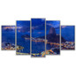 Canvas Paintings Wall Art Prints Poster 5 Pieces Rio De Janeiro Thunder Storm Pictures