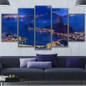 Canvas Paintings Wall Art Prints Poster 5 Pieces Rio De Janeiro Thunder Storm Pictures