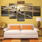 Canvas Paintings Wall Art HD Prints 5 Pieces Modular Sunset Aircraft Pictures Abstract Sky Airplane Posters