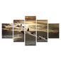 Canvas Paintings Wall Art HD Prints 5 Pieces Modular Sunset Aircraft Pictures Abstract Sky Airplane Posters