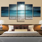 Canvas Wall Art Pictures 5 Pieces Sea Scenery With Beach Paintings Modular HD Prints Poster