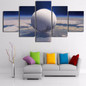 Canvas Abstract Painting Print Modern Picture Wall Art 5 Panel White Earth Space Galaxy Landscape Poster