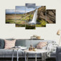 Wall Art Canvas Painting 5 Panel Waterfall Landscape Poster Wall Pictures