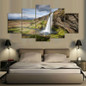 Wall Art Canvas Painting 5 Panel Waterfall Landscape Poster Wall Pictures