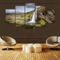 Wall Art Canvas Painting 5 Panel Waterfall Landscape Poster Wall Pictures