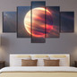 Wall Art Canvas Painting Modular Pictures Home Decor HD Printed 5 Panels Earth Space Moon Planet Landscape Poster