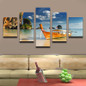 Oil Canvas Painting Picture Wall Art 5 Panel The Sea Ship Landscape Home Decoration