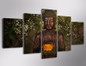 Modular Posters Prints Home Decor 5 Piece Wall Art Pictures Printed Buddha Art Painting Canvas Art Oil Painting