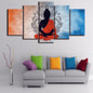 Canvas Painting For Bedroom Modular Picture Large Printed 5 Panel Buddha Landscape