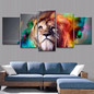 Lion Canvas Painting Wall Art Home Decor The Paintings 5 Piece Art Wall Pictures