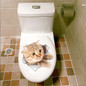 Animal Toilet Stickers Home Decoration Diy Cartoon Wall Art Decals