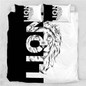 Wolf Set Letters Cool Black White Bedding Set