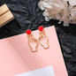 Cute Red Finger Heart Earrings