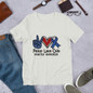Peace, Love, Cure-Diabetes Awareness Short-Sleeve Unisex T-Shirt