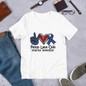 Peace, Love, Cure-Diabetes Awareness Short-Sleeve Unisex T-Shirt