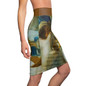 In Front of the Mirror by Degas - Women's Pencil Skirt