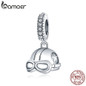 bamoer 925 Sterling Silver Colorful Retro Helmet Charm Beads for Original Bracelet Silver 925 DIY Jewelry Accessories SCC1711