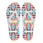 White Fire and Turquoise Women's Flip Flop