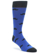 Blue Mustache men's Dress Socks- Extended Size