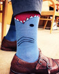 Shark Leg Eater Socks for Men- Extended Size