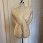 Faux Fur Champagne Stole Wrap Wedding  Bridal Shawl Shrug