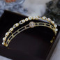 Royal Princess Crystal Pearl Bridal  Wedding Tiara