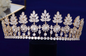 Gold/Silver Full Zircon Crystal Brides Tiaras Crowns Wedding Hairbands Wedding Accessories