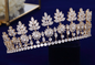 Gold/Silver Full Zircon Crystal Brides Tiaras Crowns Wedding Hairbands Wedding Accessories