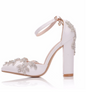 Crystal Queen White  Rhinestone Sandals Pointed Shoes Platform Wedges Shoes Wedding heels High Heels