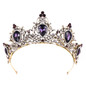 Vintage Charming Purple Crystal Bridal Crown Tiaras Headband Magnificent Bridal Wedding Hair Accessories