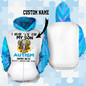 Autism Awareness I wear Blue Hoodie 3D custom TXX