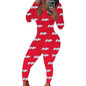 Sexy Onesie Pajamas Long Jumpsuit Sleepwear Long Romper Bodycon Adult Women Striped Print Bodysuit Sexy Lingerie Underwear