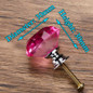 KAK 30mm Diamond Shape Design Crystal Glass Knobs Cupboard Pulls Drawer Knobs Kitchen Cabinet Handles Furniture Handle Hardware