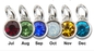 Birthstone Charms 12 mm Swarovski Crystal