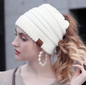 Soft Knit Ponytail Beanie - 100% Handmade