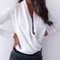 Deep V Neck Blouse