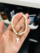 Natural Stone Cross Charm Bracelets