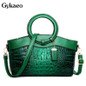 Gykaeo Luxury Designer Crocodile PU Leather Style Shoulder / Handbag