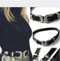 Ladies Belts - New Leather Belt Double Metal Buckle Waist Belt