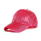 Caps & Hats - Plain Curved Visor Fashion Sequined Baseball Cap