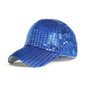 Caps & Hats - Plain Curved Visor Fashion Sequined Baseball Cap