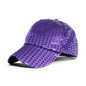 Caps & Hats - Plain Curved Visor Fashion Sequined Baseball Cap