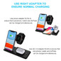 4 In 1 Charging Dock Station Phone Holder For iPhone/Apple Watch /AirPods with 15W Qi Fast Wireless Charger