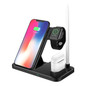 4 In 1 Charging Dock Station Phone Holder For iPhone/Apple Watch /AirPods with 15W Qi Fast Wireless Charger
