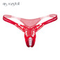 Women's Pants Open Crotch Sexy Pearl Temptation Thongs Butterfly Erotic Lingerie G String Crotchless Briefs Panties For Sex