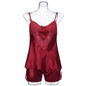 Women's Sleepwear Sexy Satin Sling Lingerie Lace Bowknot Nightdress