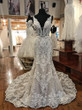 onlybridals Lace V-Neck Appliuqes Mermaid Wedding Dress Bridal Gowns