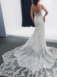 onlybridals Sexy Mermaid Wedding Dress 2020 Luxury Bridal Gown V Neck Backless Lace Applique Beading