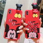 Cute Cartoon minnie Lanyard Couple phone Case