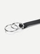 Double Ring Buckle Belt Silver